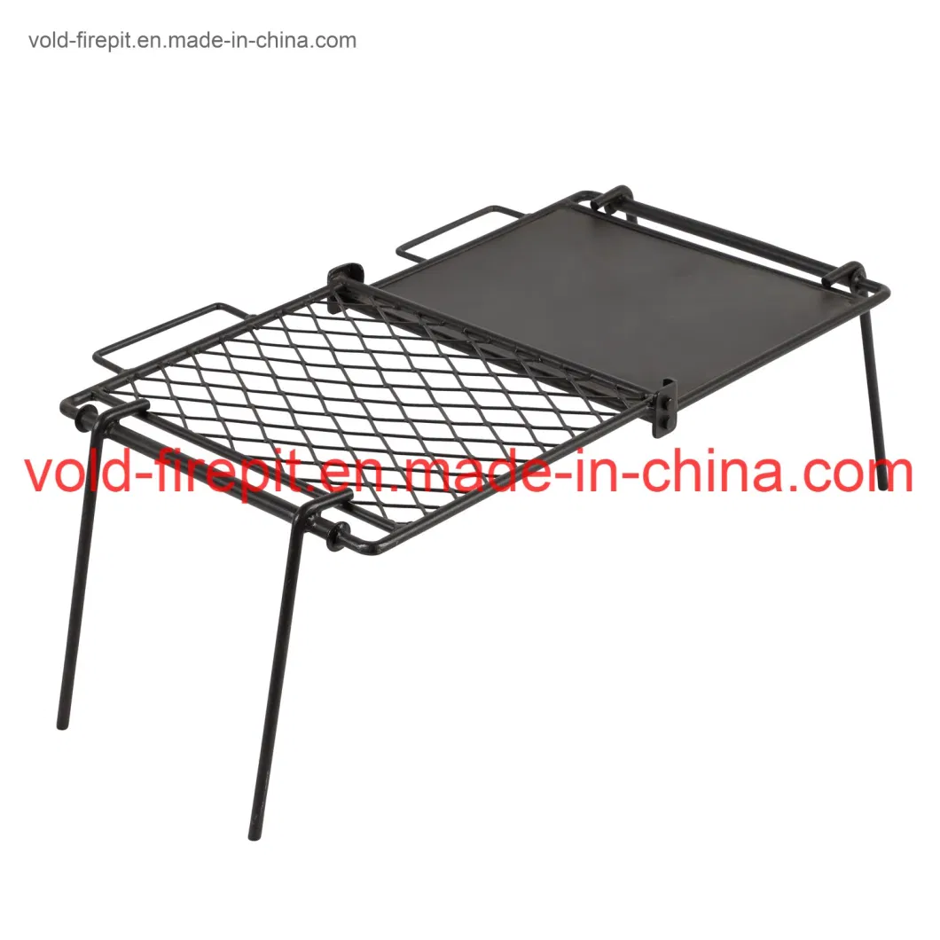 Hi-Temp Powder Coated Folding Fire Table BBQ