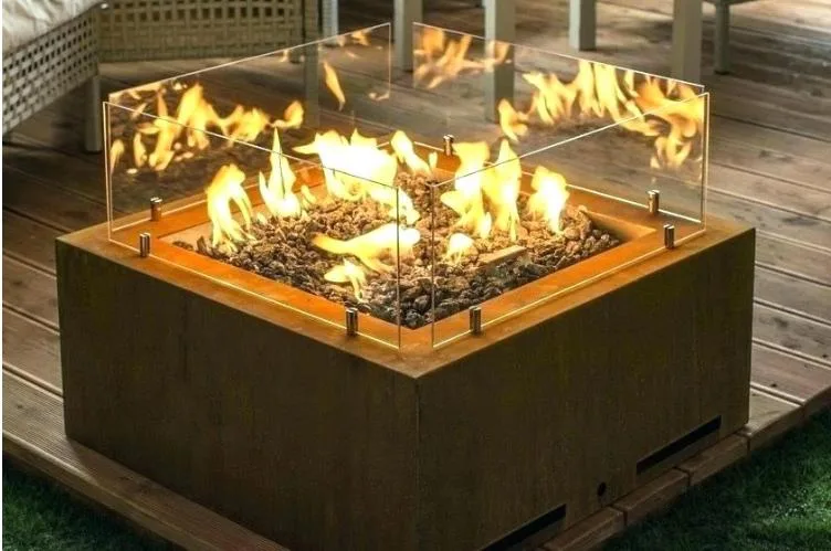 Rust Style Indoor Corten Steel Propane Gas Outdoor Smokeless Fire Pit